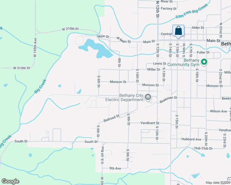 map of restaurants, bars, coffee shops, grocery stores, and more near 763 Beekman Street in Bethany