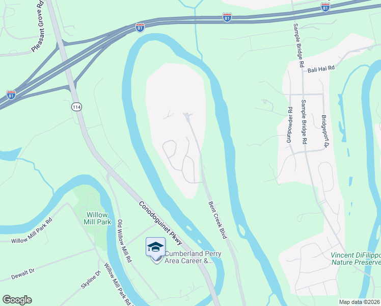 map of restaurants, bars, coffee shops, grocery stores, and more near 20 Redbud Drive in Mechanicsburg