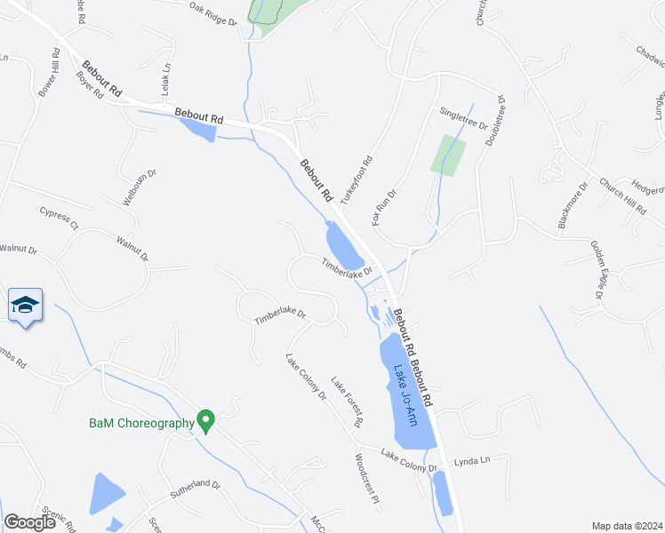 map of restaurants, bars, coffee shops, grocery stores, and more near 306 Timberlake Drive in Venetia