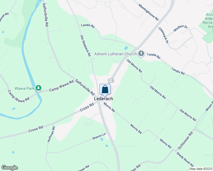 map of restaurants, bars, coffee shops, grocery stores, and more near 675 Harleysville Pike in Harleysville