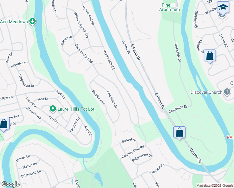 map of restaurants, bars, coffee shops, grocery stores, and more near 1022 Country Club Road in Camp Hill
