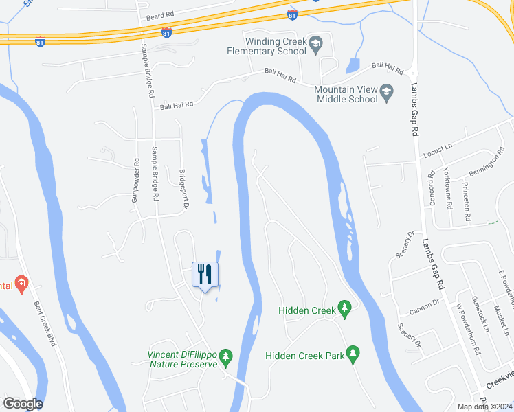 map of restaurants, bars, coffee shops, grocery stores, and more near 405 Sorbie Lane in Mechanicsburg