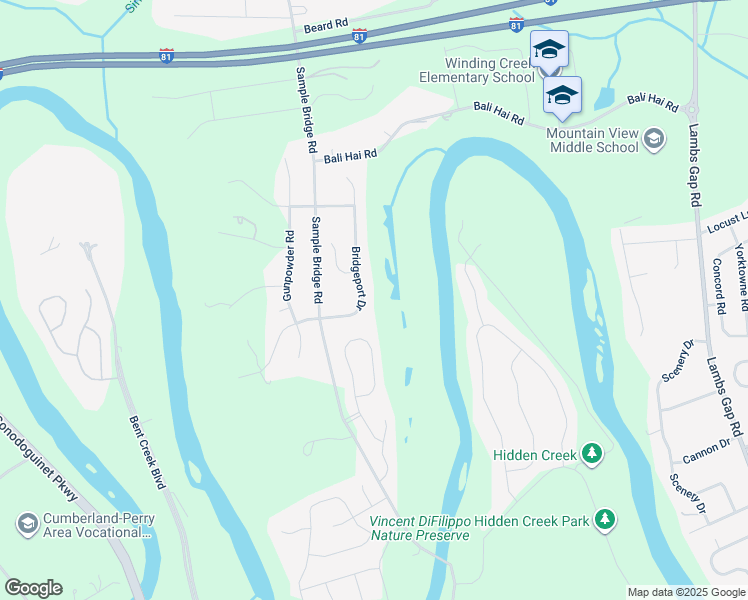 map of restaurants, bars, coffee shops, grocery stores, and more near 8 Bridgeport Drive in Mechanicsburg
