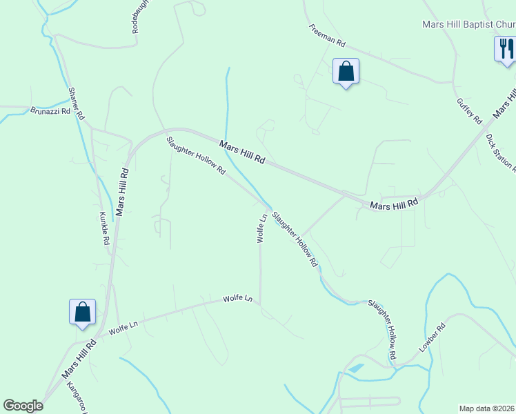 map of restaurants, bars, coffee shops, grocery stores, and more near 353 Slaughter Hollow Road in Irwin