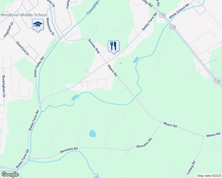 map of restaurants, bars, coffee shops, grocery stores, and more near 132 Obryan Road in Greensburg