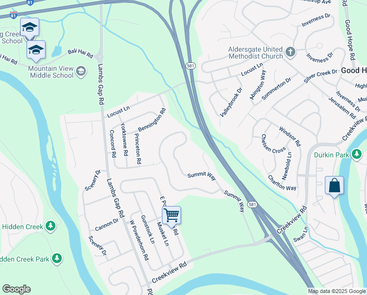map of restaurants, bars, coffee shops, grocery stores, and more near 1428 Summit Way in Mechanicsburg