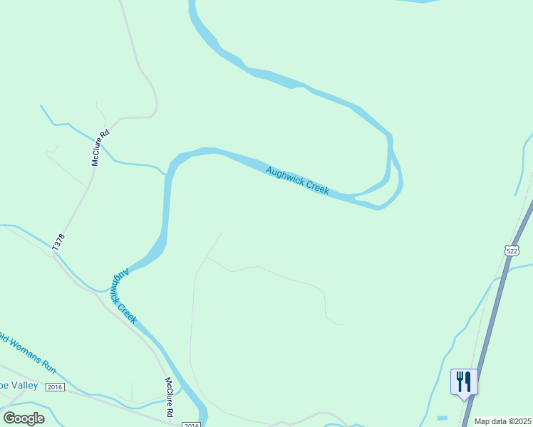 map of restaurants, bars, coffee shops, grocery stores, and more near 18116 Clark Road in Shirleysburg