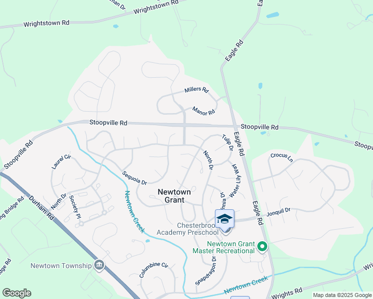 map of restaurants, bars, coffee shops, grocery stores, and more near 317 Monterey Place in Newtown