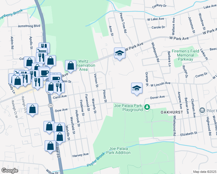 map of restaurants, bars, coffee shops, grocery stores, and more near 2004 Picton Street in Ocean Township