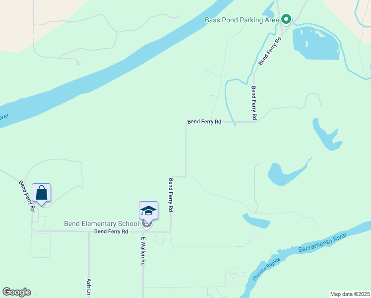 map of restaurants, bars, coffee shops, grocery stores, and more near 22270 Bend Ferry Road in Red Bluff