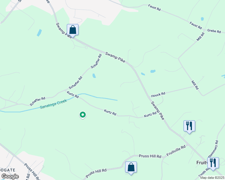 map of restaurants, bars, coffee shops, grocery stores, and more near 19 Forest Glen Drive in Pottstown