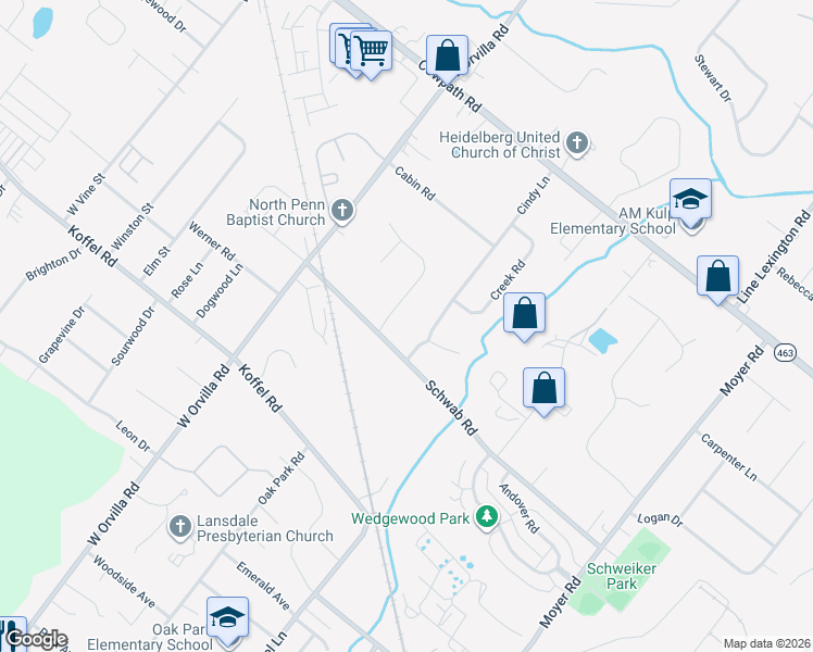 map of restaurants, bars, coffee shops, grocery stores, and more near 1734 Cindy Lane in Hatfield