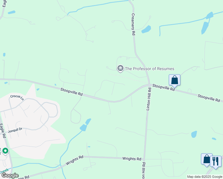 map of restaurants, bars, coffee shops, grocery stores, and more near 10 Ainsley Court in Newtown