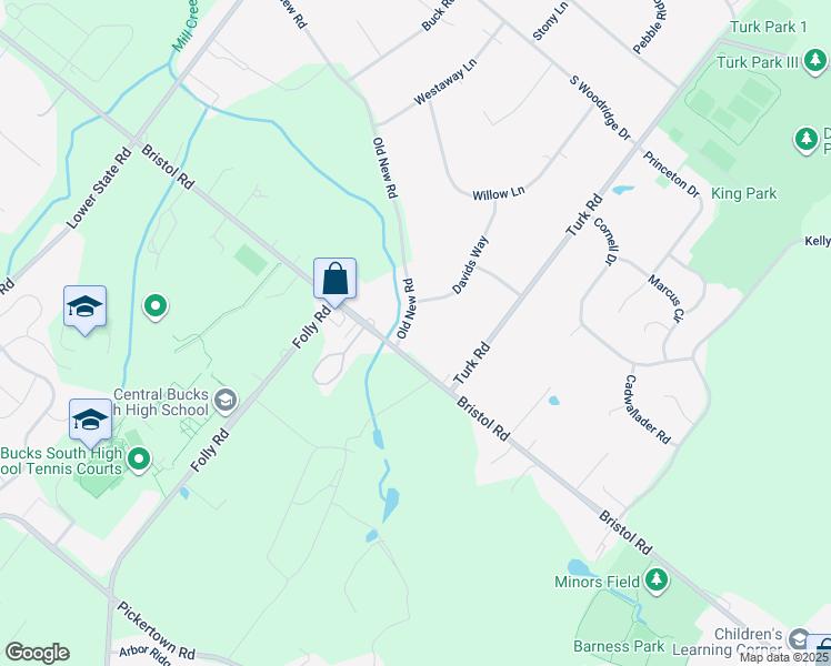 map of restaurants, bars, coffee shops, grocery stores, and more near 15 Old New Road in Warrington