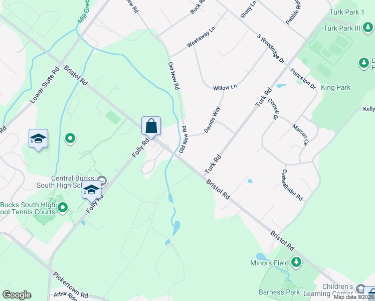 map of restaurants, bars, coffee shops, grocery stores, and more near 15 Old New Road in Warrington