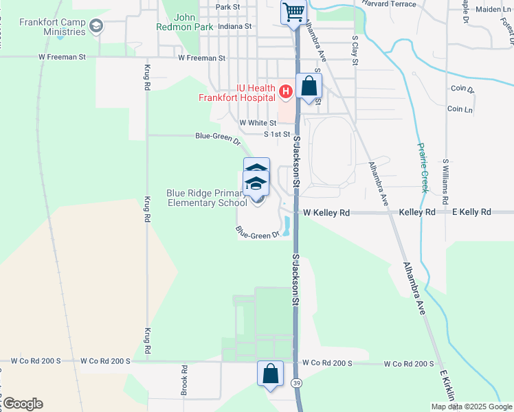 map of restaurants, bars, coffee shops, grocery stores, and more near 1910 South Jackson Street in Frankfort