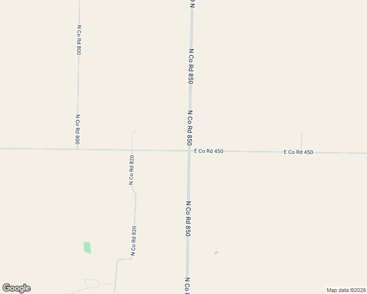 map of restaurants, bars, coffee shops, grocery stores, and more near 450 North Co Road 850 in Sutter