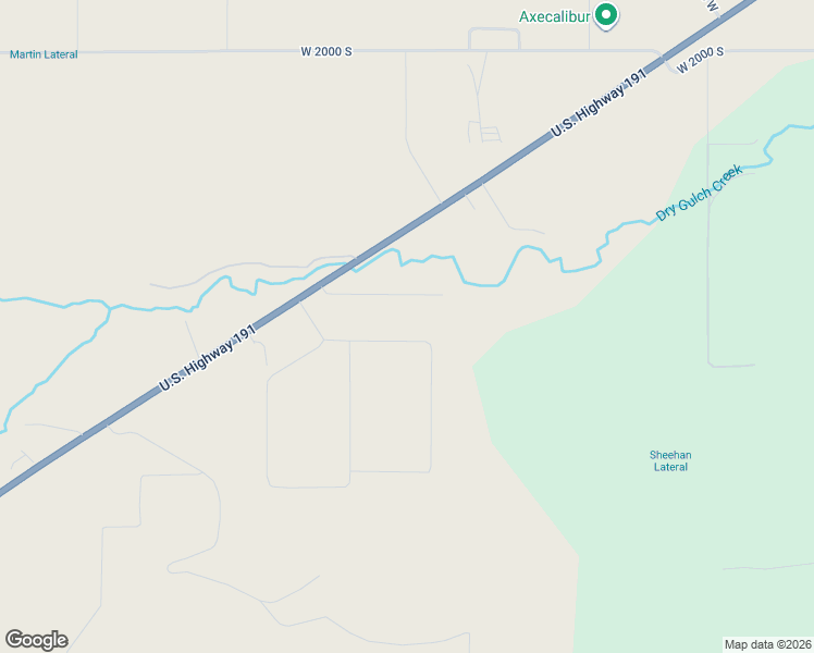 map of restaurants, bars, coffee shops, grocery stores, and more near 2640 West 2600 South in Roosevelt