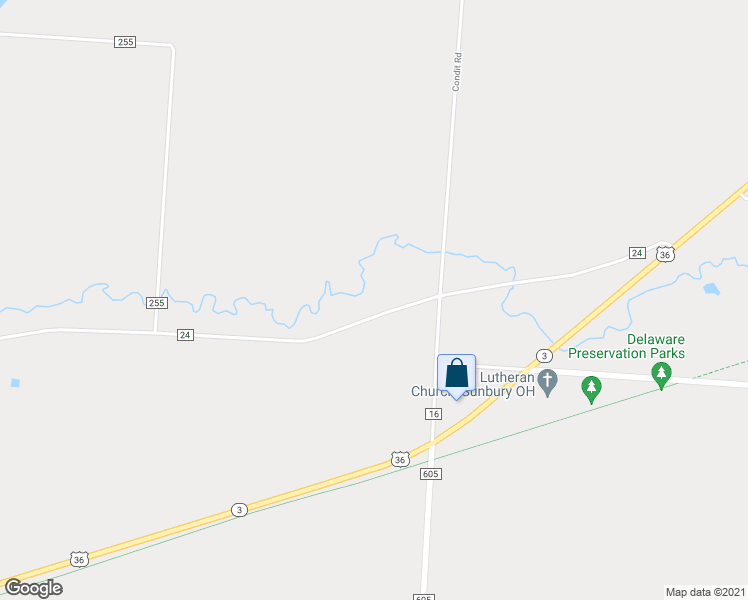 map of restaurants, bars, coffee shops, grocery stores, and more near 14961 North Old 3C Road in Sunbury