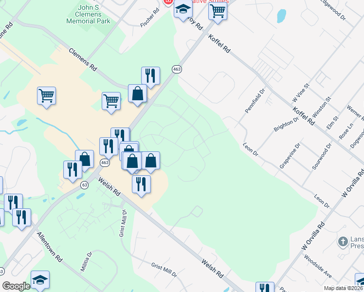 map of restaurants, bars, coffee shops, grocery stores, and more near 221 Forty Foot Road in Hatfield