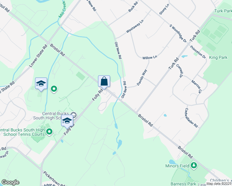 map of restaurants, bars, coffee shops, grocery stores, and more near 3079 Bristol Road in Warrington