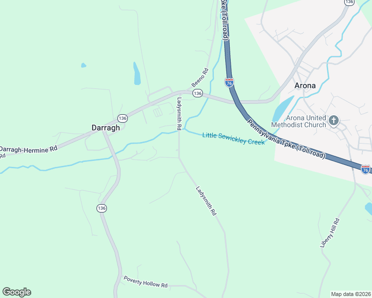map of restaurants, bars, coffee shops, grocery stores, and more near 220 Ladysmith Road in New Stanton