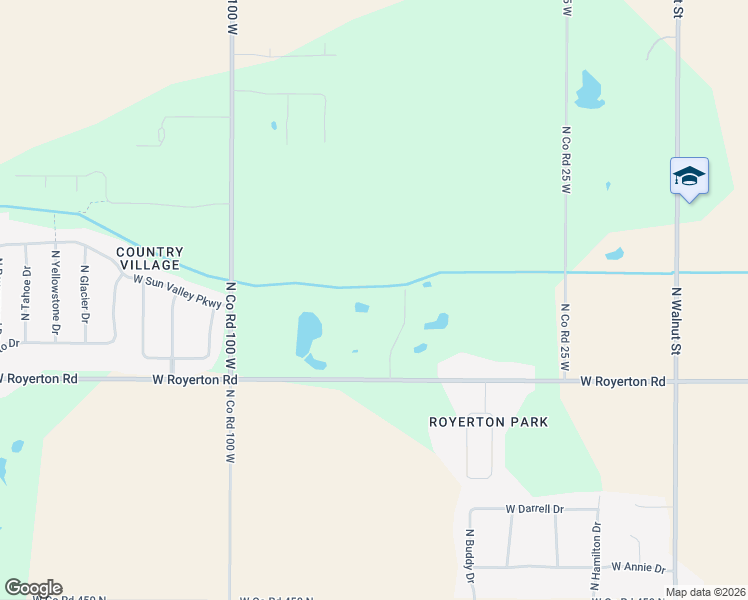 map of restaurants, bars, coffee shops, grocery stores, and more near 1140 West Royerton Road in Muncie