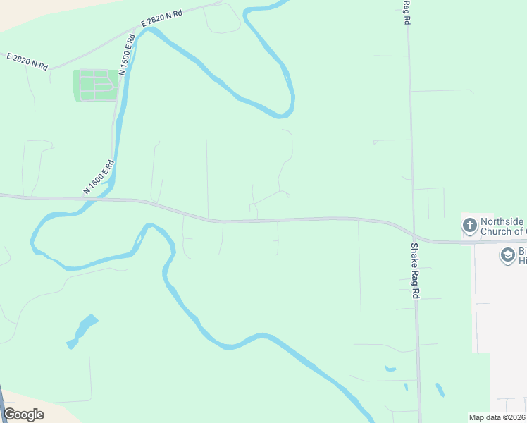 map of restaurants, bars, coffee shops, grocery stores, and more near 16493 East 2750 North Road in Danville