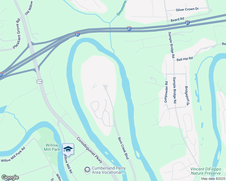 map of restaurants, bars, coffee shops, grocery stores, and more near 1400 Bent Creek Boulevard in Mechanicsburg