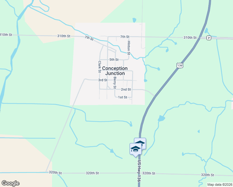 map of restaurants, bars, coffee shops, grocery stores, and more near 207 Berry Street in Conception Junction