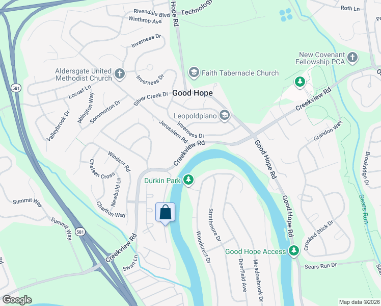 map of restaurants, bars, coffee shops, grocery stores, and more near 5025 Inverness Drive in Mechanicsburg