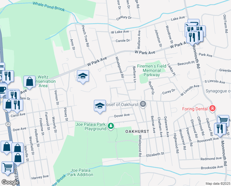 map of restaurants, bars, coffee shops, grocery stores, and more near 531 Lemon Court in Monmouth County