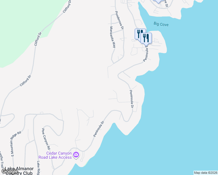 map of restaurants, bars, coffee shops, grocery stores, and more near 625 Deep Forest Road in Westwood