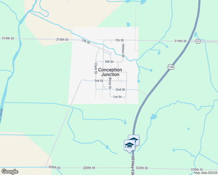 map of restaurants, bars, coffee shops, grocery stores, and more near 207 Berry Street in Conception Junction