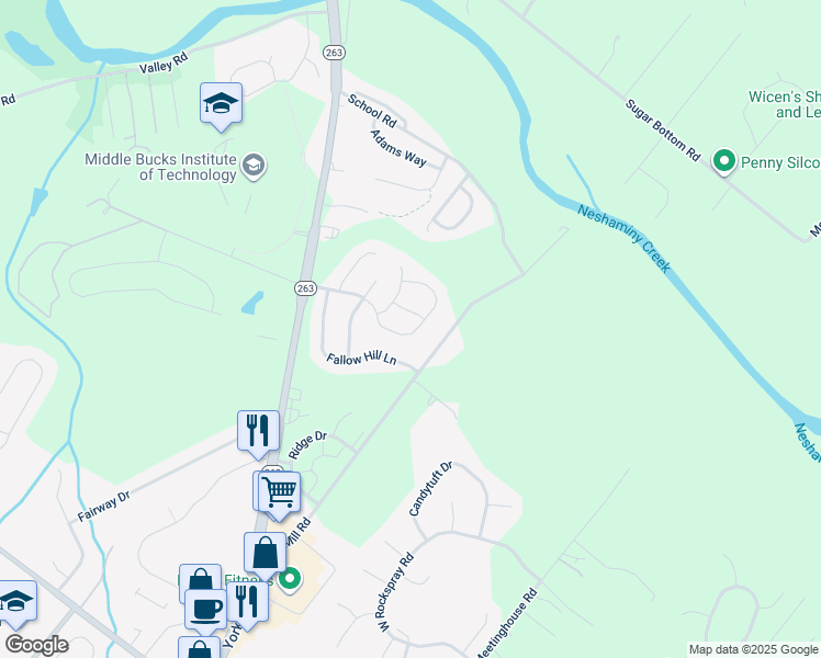 map of restaurants, bars, coffee shops, grocery stores, and more near 1644 Deer Run Drive in Jamison