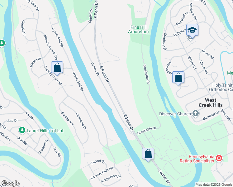 map of restaurants, bars, coffee shops, grocery stores, and more near 1571 Center Street in Enola