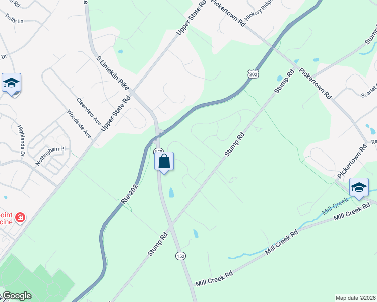 map of restaurants, bars, coffee shops, grocery stores, and more near 120 Statesman Road in Chalfont