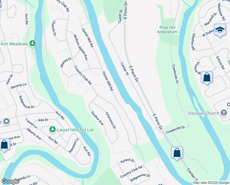 map of restaurants, bars, coffee shops, grocery stores, and more near 1039 Oyster Mill Road in Camp Hill