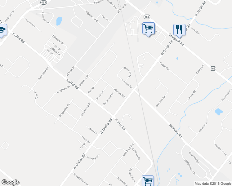 map of restaurants, bars, coffee shops, grocery stores, and more near 926 Dogwood Lane in Hatfield