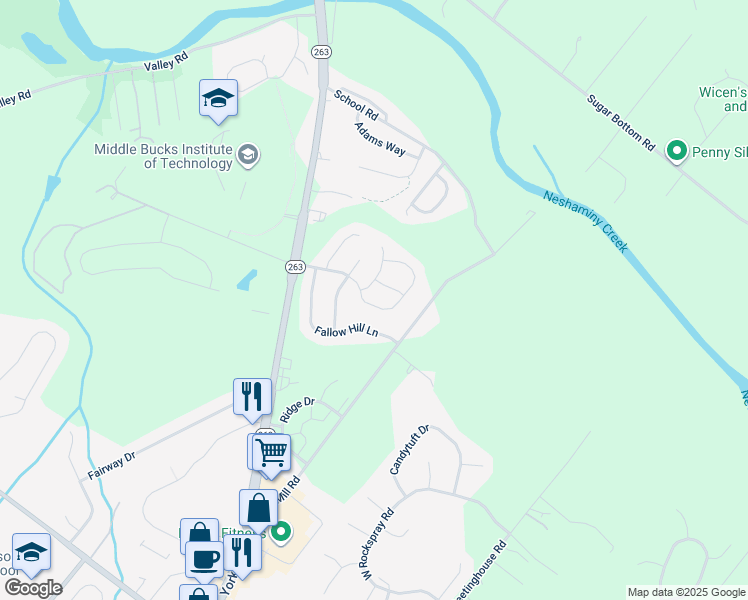 map of restaurants, bars, coffee shops, grocery stores, and more near 1644 Deer Run Drive in Jamison