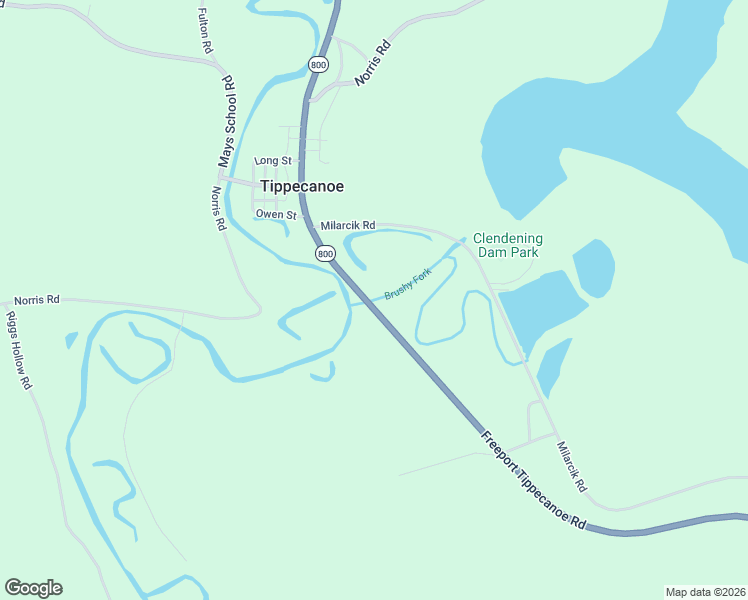 map of restaurants, bars, coffee shops, grocery stores, and more near 28555 Milarcik Road in Tippecanoe