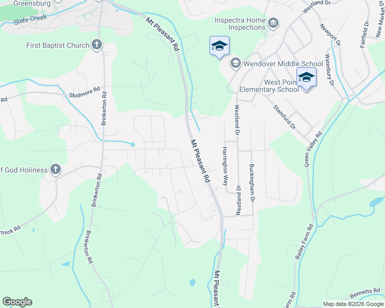 map of restaurants, bars, coffee shops, grocery stores, and more near 1356 Mount Pleasant Road in Greensburg