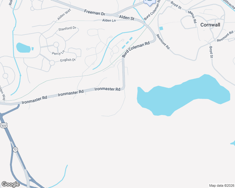 map of restaurants, bars, coffee shops, grocery stores, and more near 102 Ironmaster Road in Lebanon