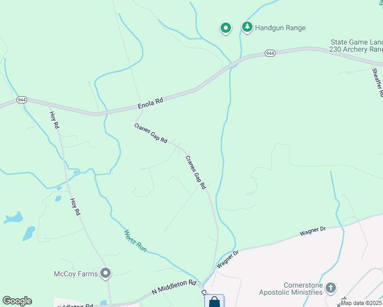 map of restaurants, bars, coffee shops, grocery stores, and more near 981 Cranes Gap Road in Carlisle