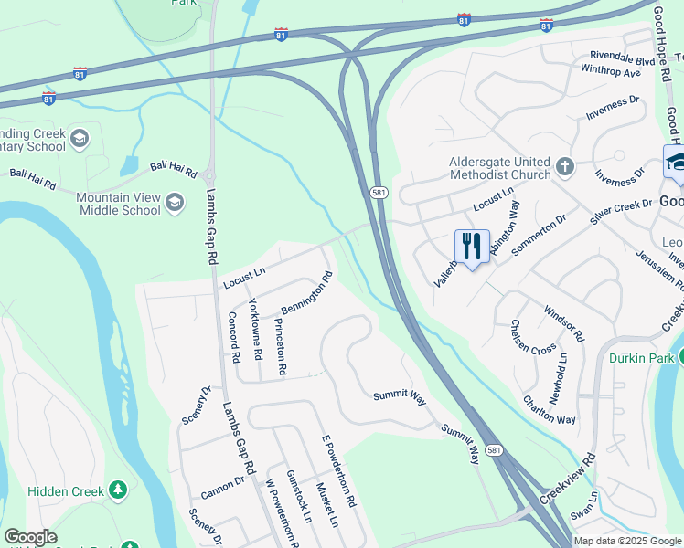 map of restaurants, bars, coffee shops, grocery stores, and more near 6337 Bennington Road in Mechanicsburg