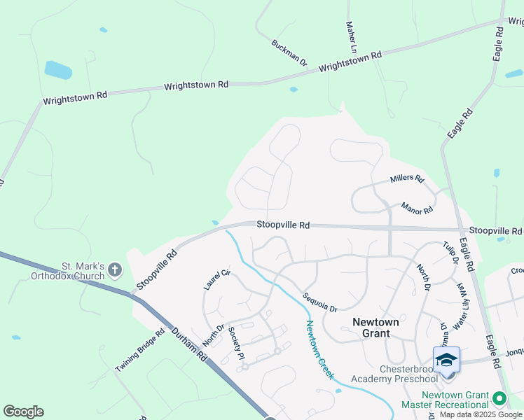 map of restaurants, bars, coffee shops, grocery stores, and more near 5 Susanna Way in Newtown