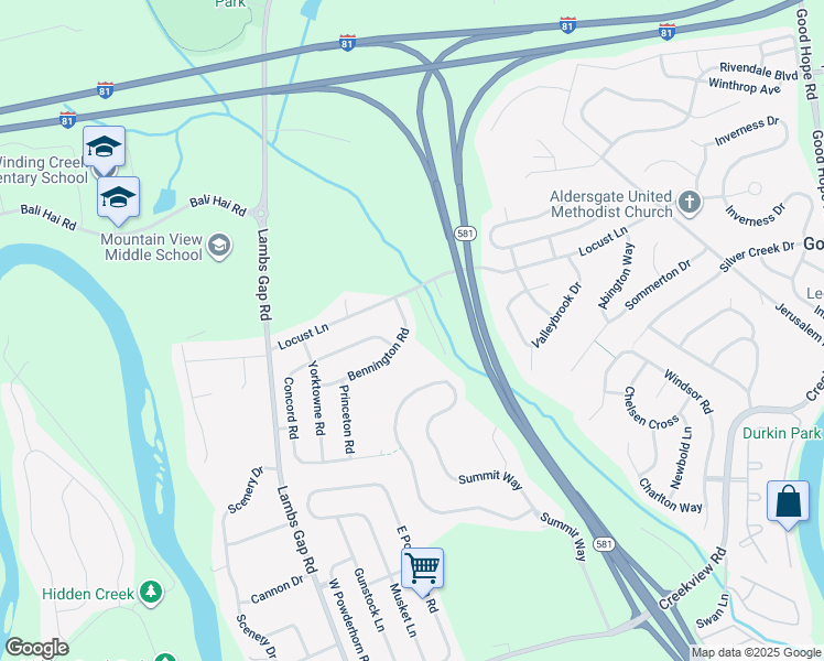 map of restaurants, bars, coffee shops, grocery stores, and more near 6337 Bennington Road in Mechanicsburg