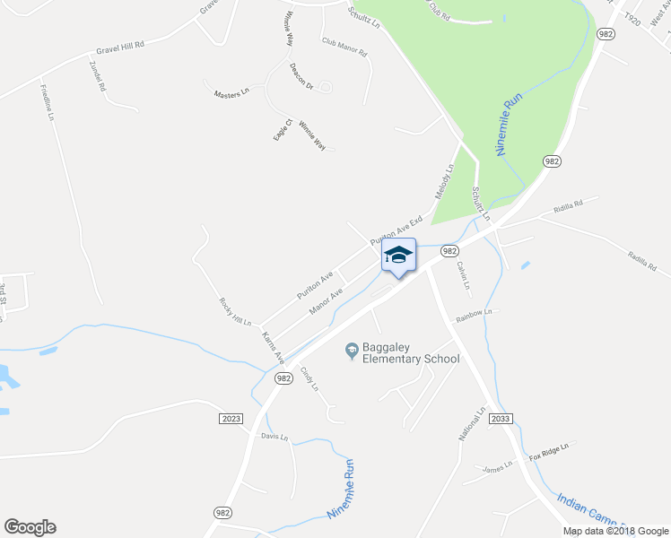 map of restaurants, bars, coffee shops, grocery stores, and more near 1199 Puriton Avenue in Latrobe