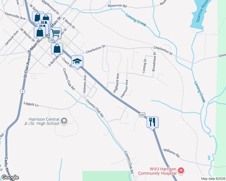 map of restaurants, bars, coffee shops, grocery stores, and more near 102 Cadiz Avenue in Cadiz