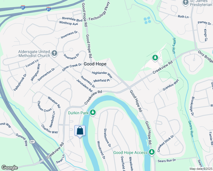 map of restaurants, bars, coffee shops, grocery stores, and more near 5016 Inverness Drive in Mechanicsburg